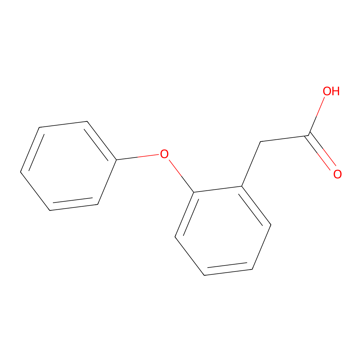 2-Phenoxyphenylacetic acid molecular structure, CAS 25563-02-4