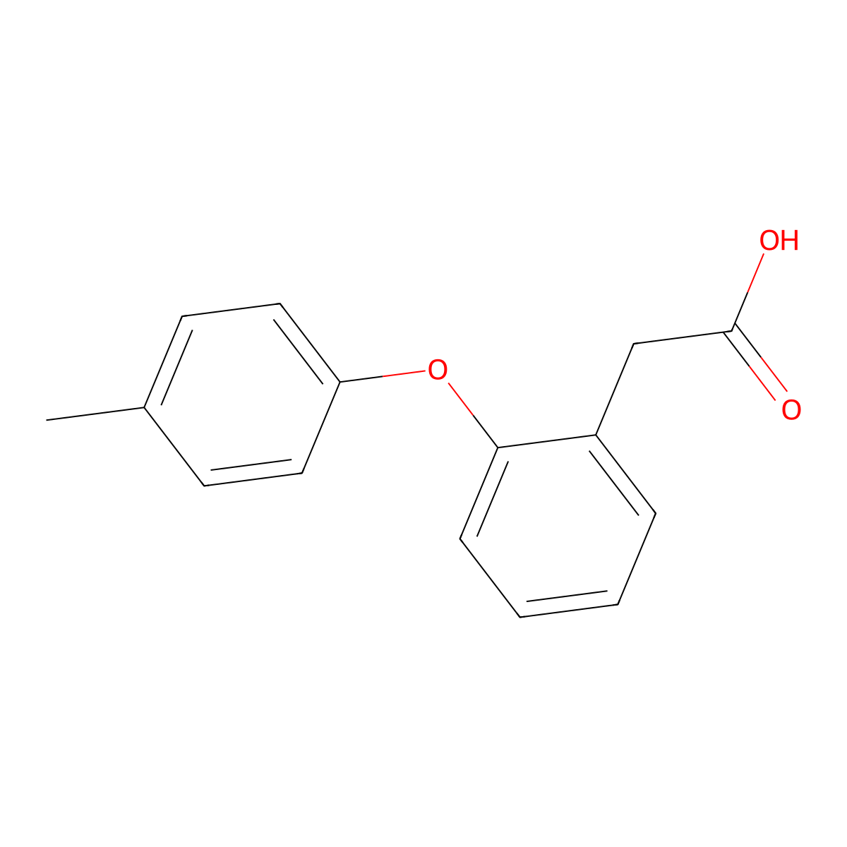 2-(2-(4-Methylphenoxy)phenyl)acetic acid molecular structure, CAS 25563-03-5