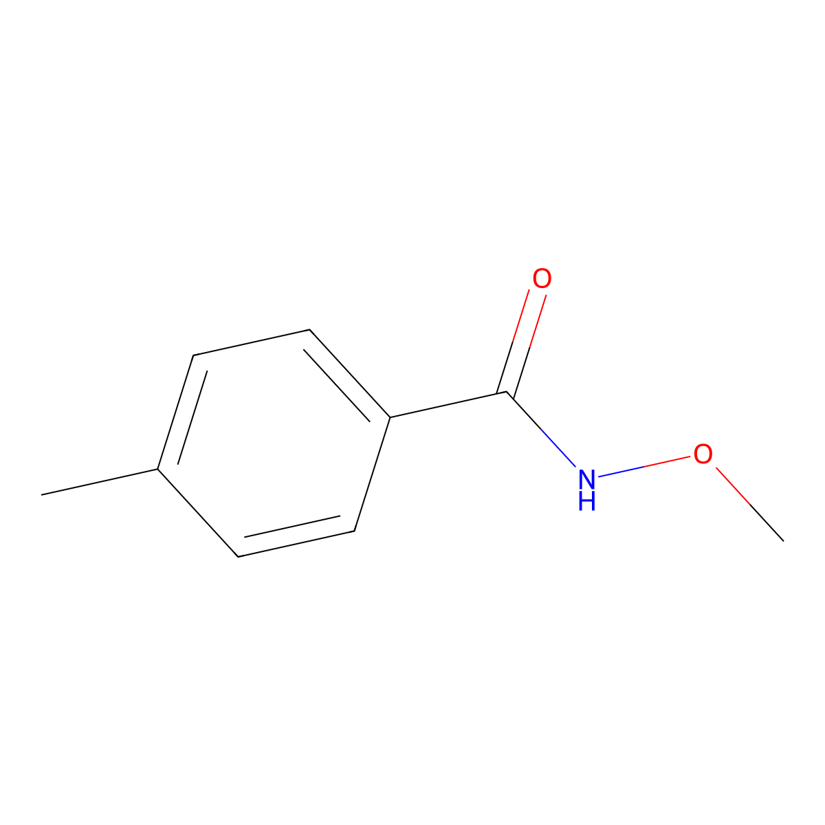 N-Methoxy-4-methylbenzamide molecular structure, CAS 25563-06-8