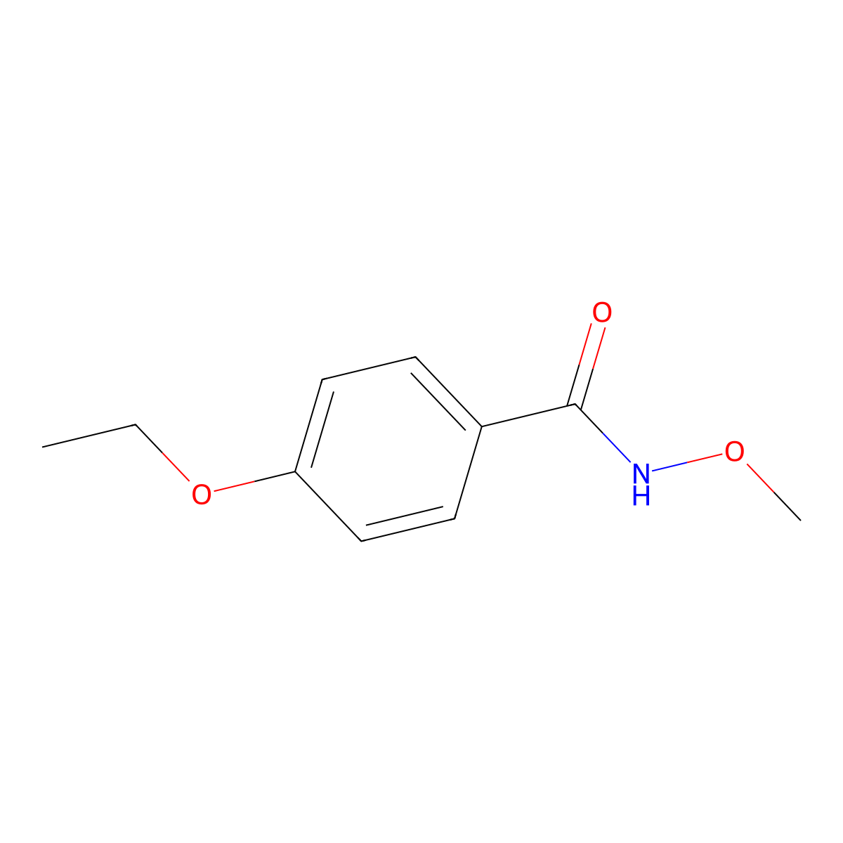 4-ethoxy-N-methoxybenzamide molecular structure, CAS 25563-10-4