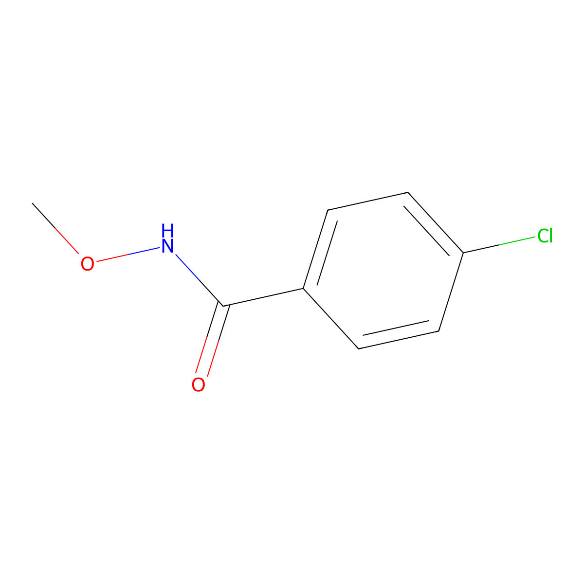4-chloro-N-methoxybenzamide molecular structure, CAS 25563-14-8
