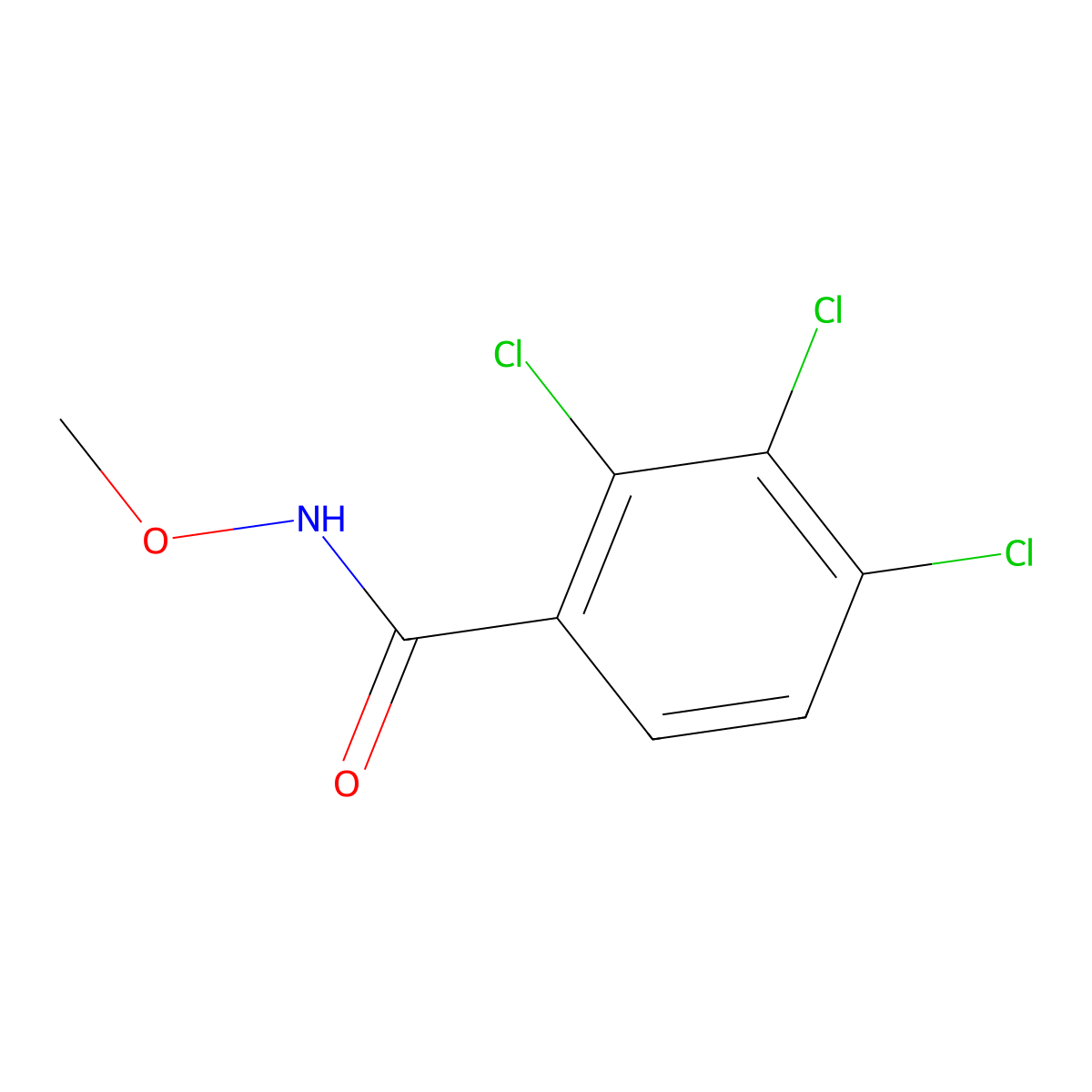 2,3,4-Trichloro-N-methoxybenzamide molecular structure, CAS 25563-15-9