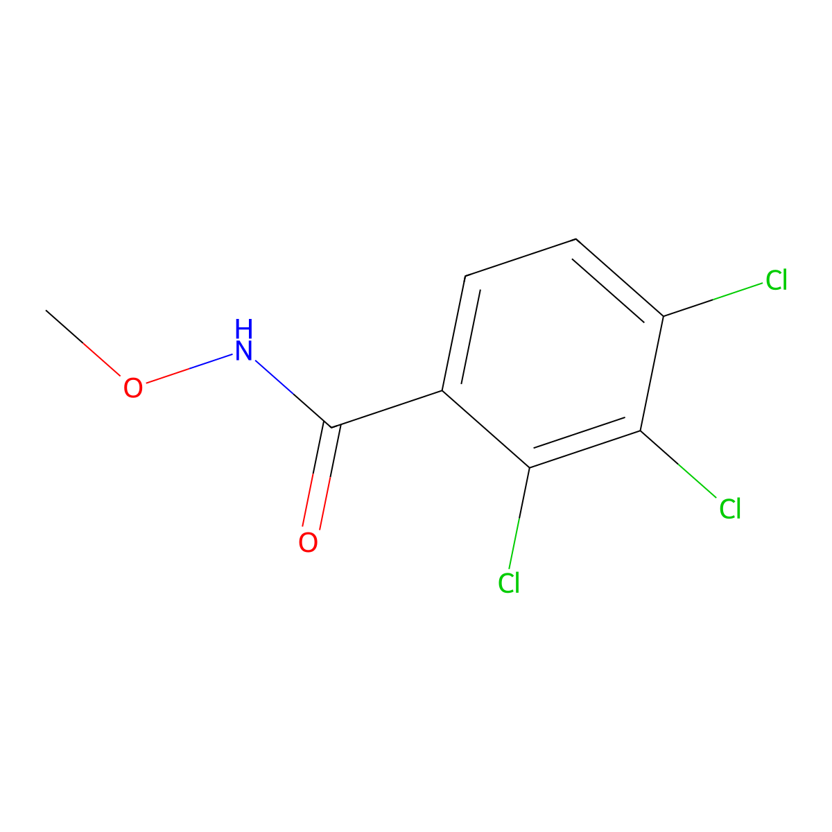 2,3,4-Trichloro-N-methoxybenzamide molecular structure, CAS 25563-15-9