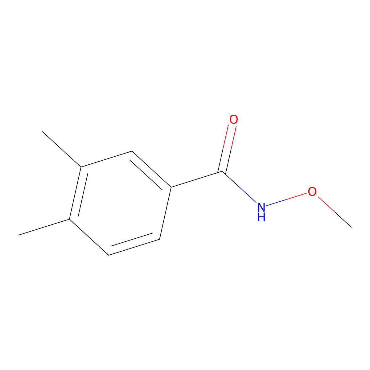 N-methoxy-3,4-dimethylbenzamide molecular structure, CAS 25563-18-2