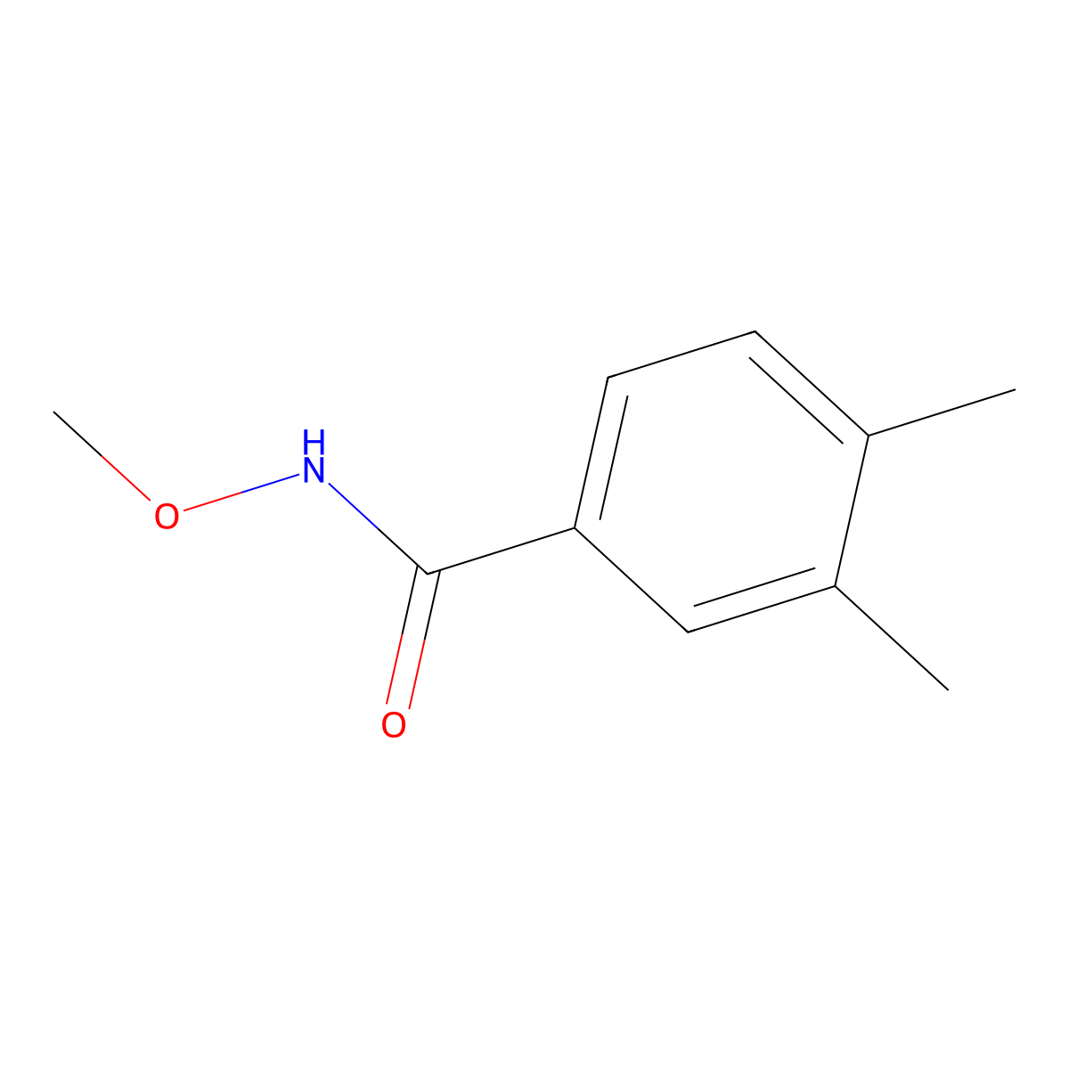 N-methoxy-3,4-dimethylbenzamide molecular structure, CAS 25563-18-2