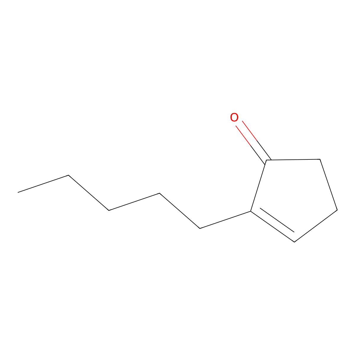 2-Cyclopenten-1-one, 2-pentyl- molecular structure, CAS 25564-22-1
