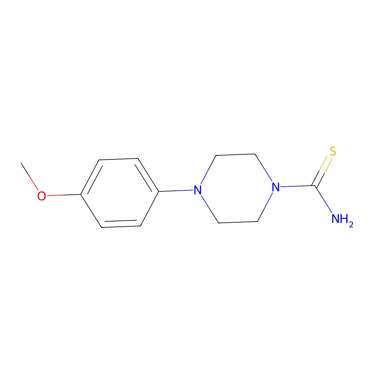 4-(4-Methoxyphenyl)piperazine-1-carbothioamide molecular structure, CAS 25565-72-4