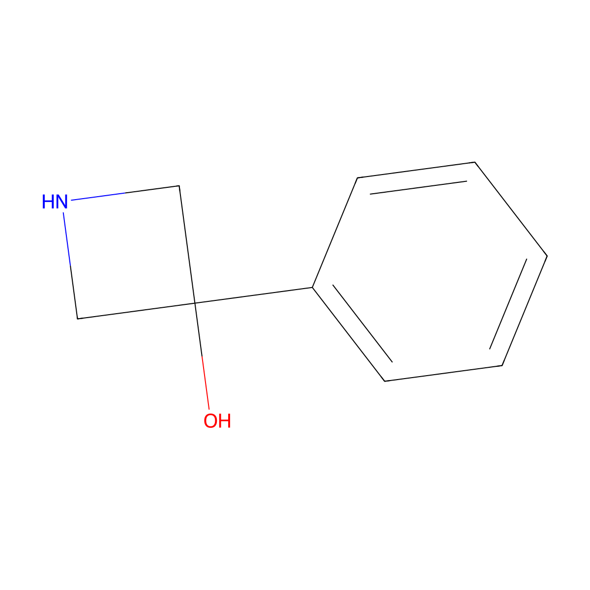 3-Phenylazetidin-3-ol molecular structure, CAS 25566-04-5