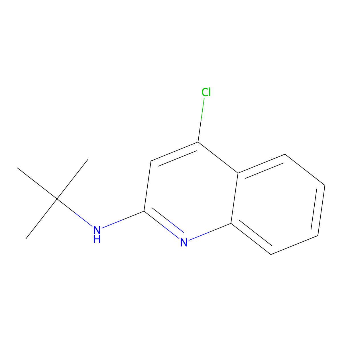 N-tert-butyl-4-chloroquinolin-2-amine molecular structure, CAS 2556834-12-7