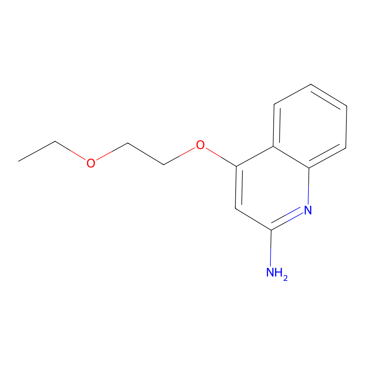 4-(2-Ethoxyethoxy)quinolin-2-amine molecular structure, CAS 2556835-66-4