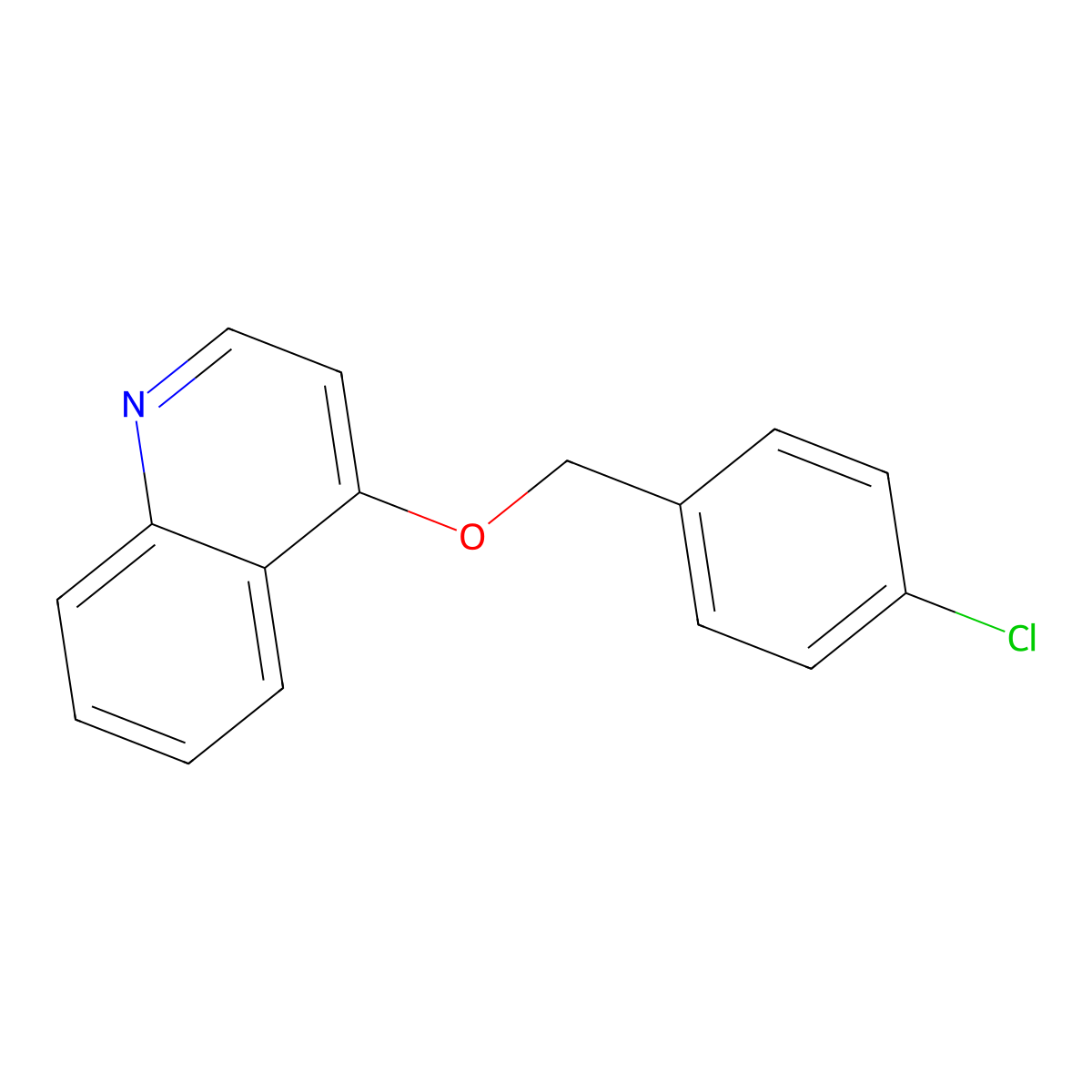 4-[(4-Chlorophenyl)methoxy]quinoline molecular structure, CAS 2556838-92-5