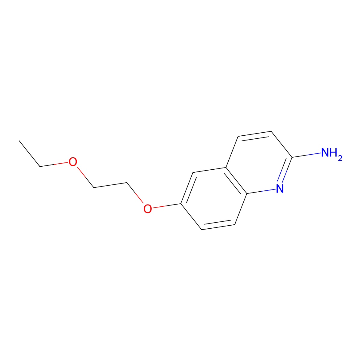 6-(2-Ethoxyethoxy)quinolin-2-amine molecular structure, CAS 2556839-03-1