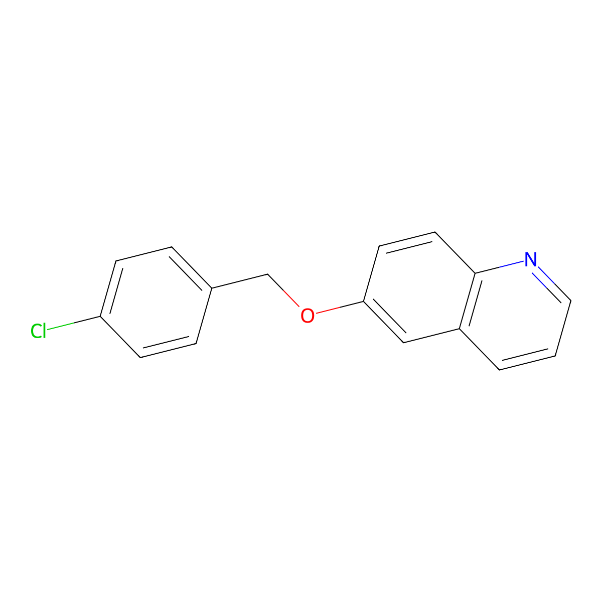 6-[(4-Chlorophenyl)methoxy]quinoline molecular structure, CAS 2556839-59-7