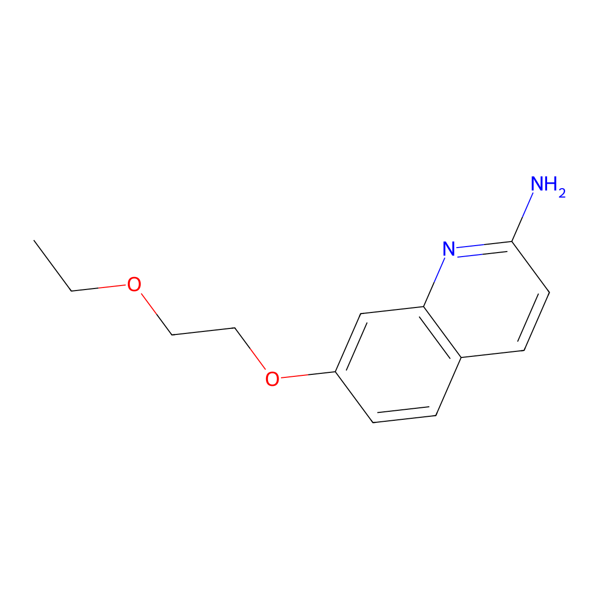 7-(2-Ethoxyethoxy)quinolin-2-amine molecular structure, CAS 2556839-80-4