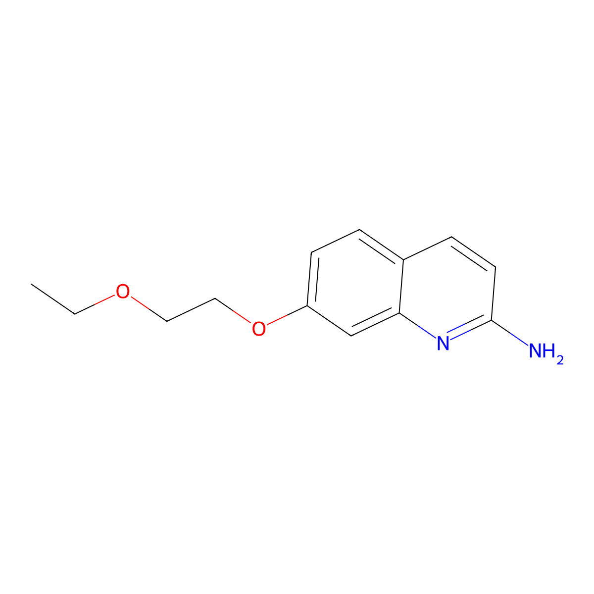 7-(2-Ethoxyethoxy)quinolin-2-amine molecular structure, CAS 2556839-80-4
