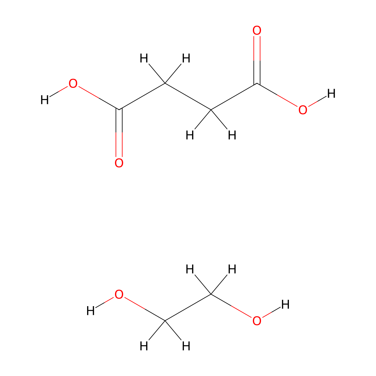 Butanedioic acid--ethane-1,2-diol (1/1) molecular structure, CAS 25569-53-3
