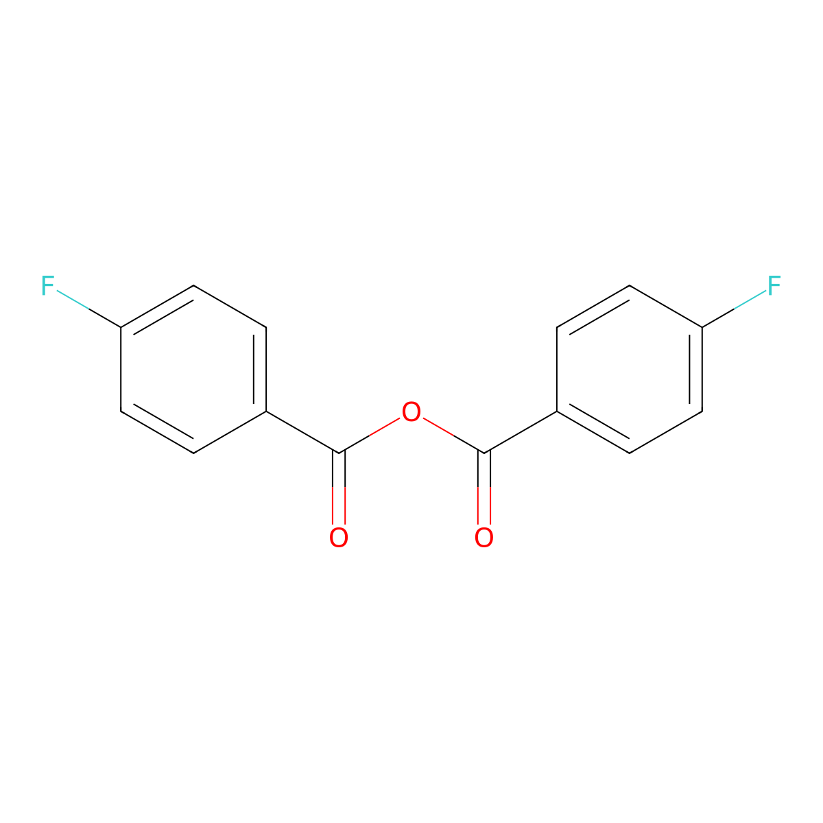 4-Fluorobenzoic acid, anhydride molecular structure, CAS 25569-77-1