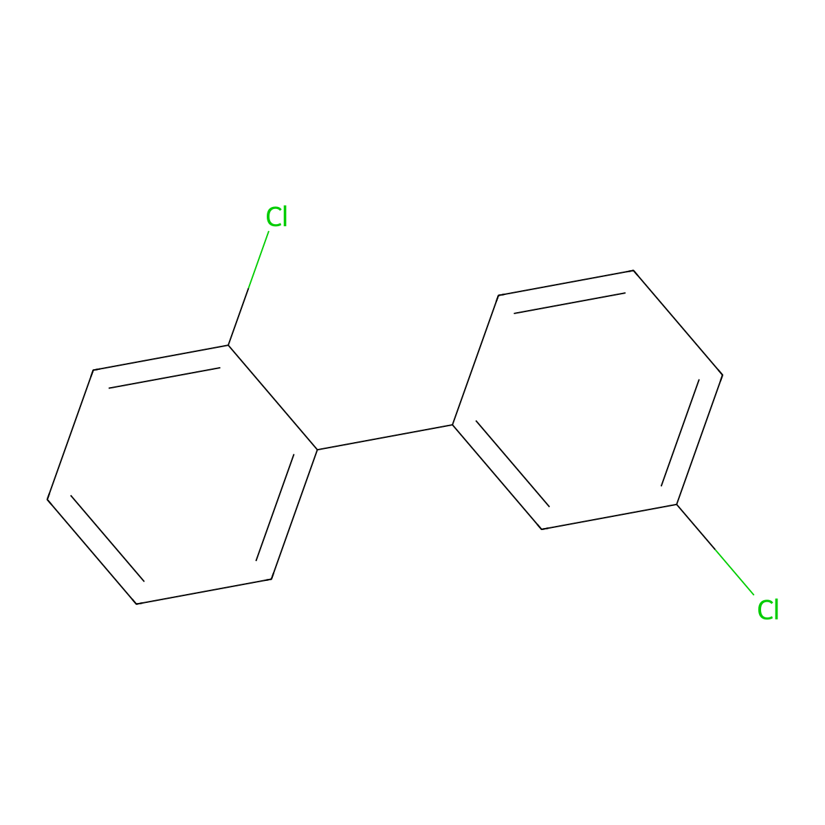 2,3'-Dichlorobiphenyl molecular structure, CAS 25569-80-6