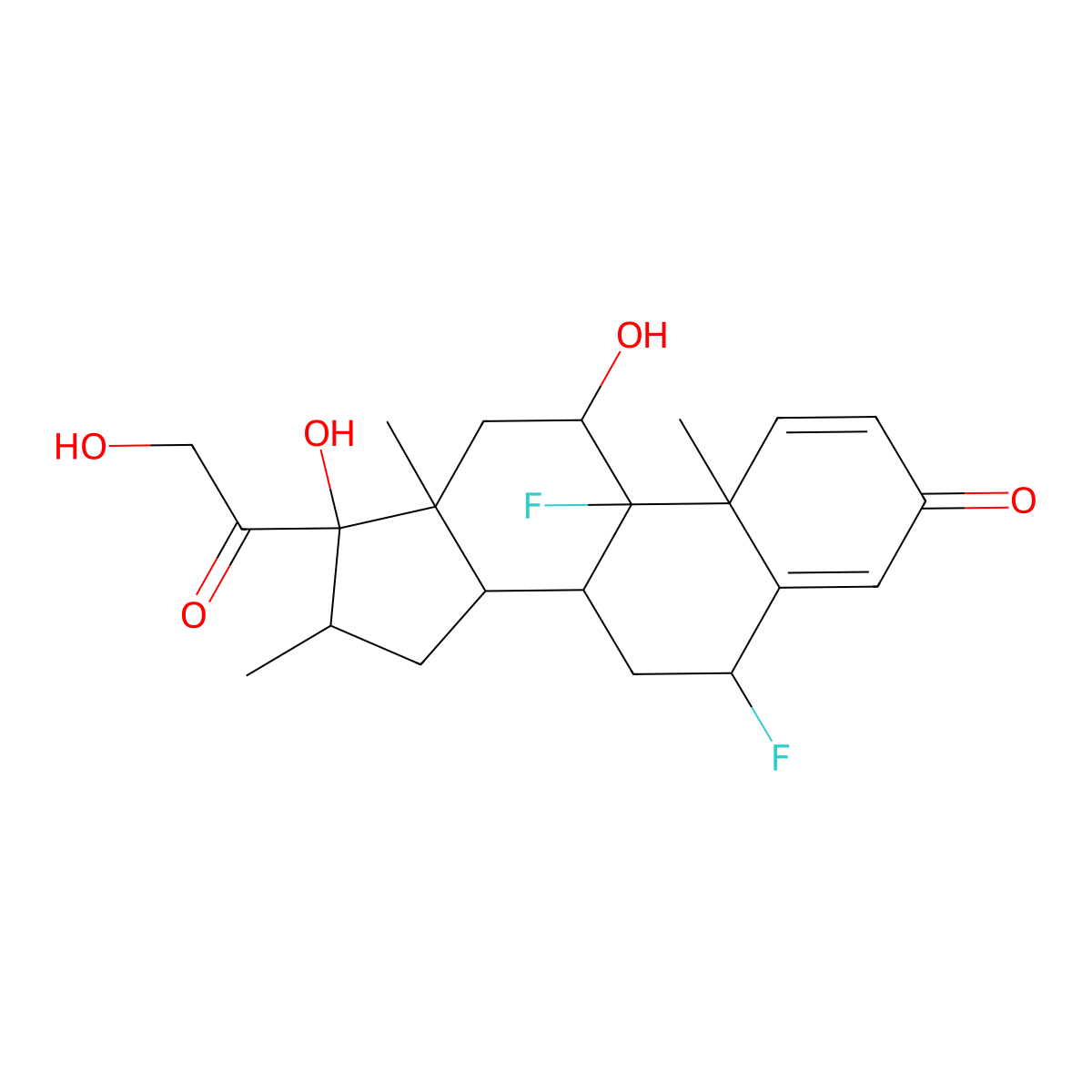 Diflorasone molecular structure, CAS 2557-49-5