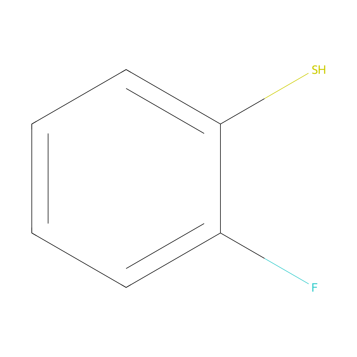 2-Fluorothiophenol molecular structure, CAS 2557-78-0
