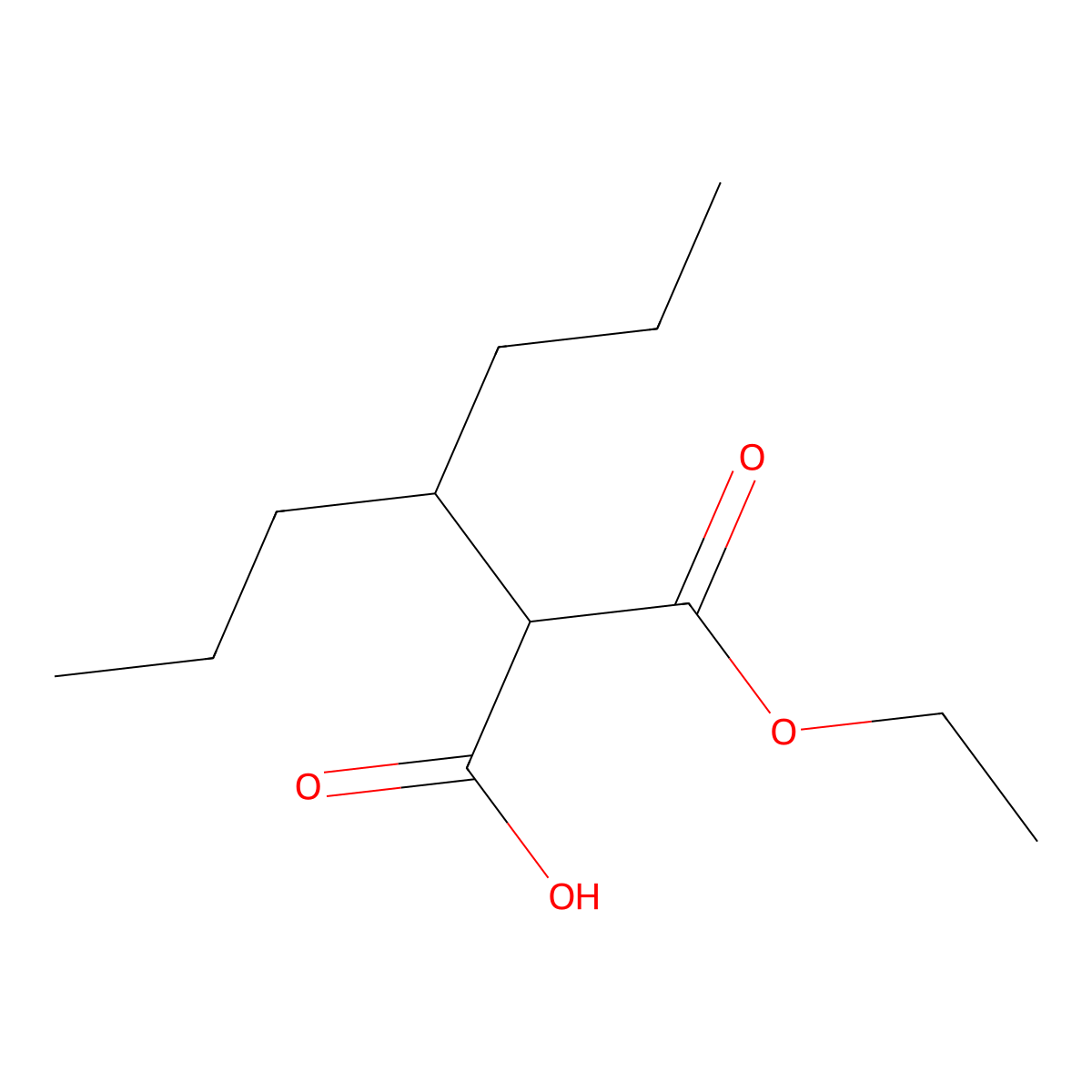 2-(Ethoxycarbonyl)-3-propylhexanoic acid molecular structure, CAS 255714-16-0