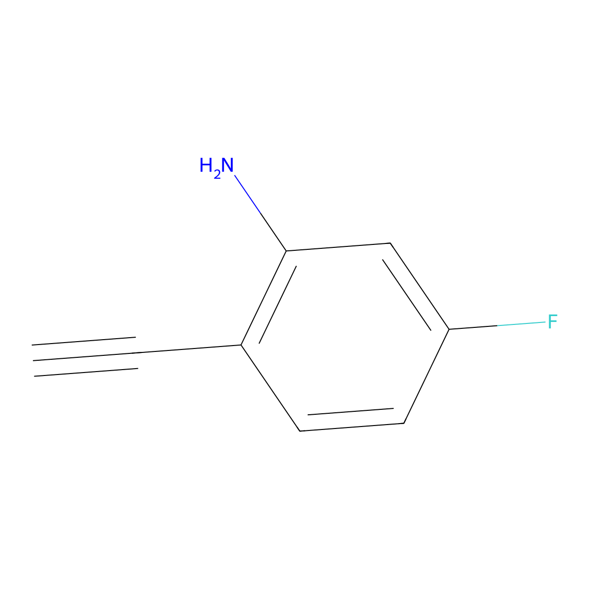 2-Ethynyl-5-fluoroaniline molecular structure, CAS 255724-68-6