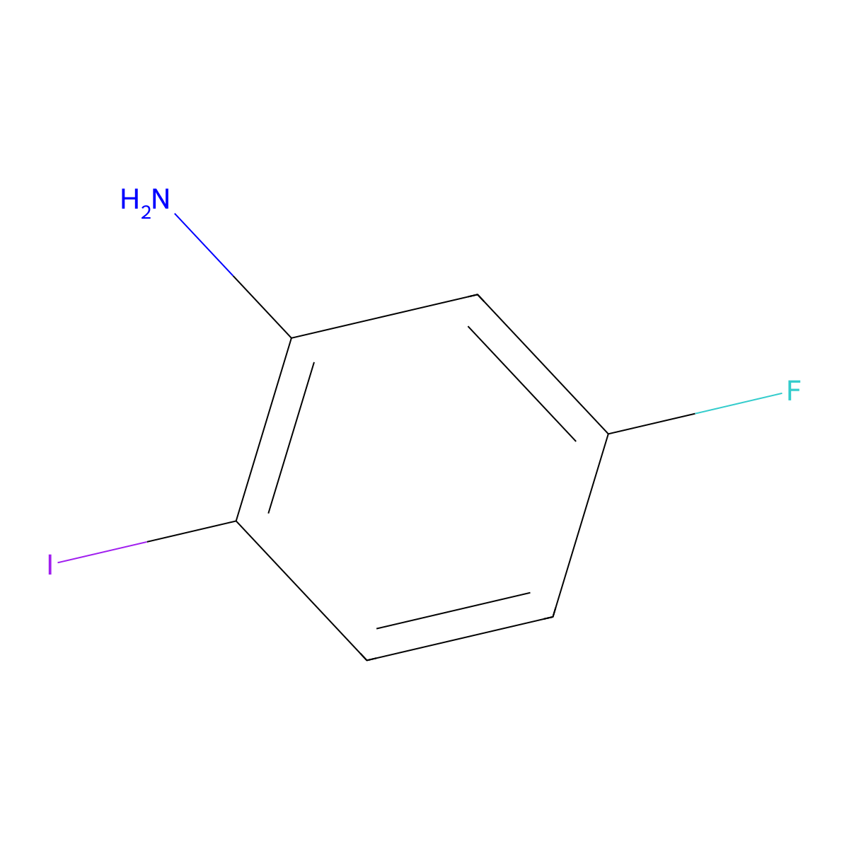 5-Fluoro-2-iodoaniline molecular structure, CAS 255724-71-1
