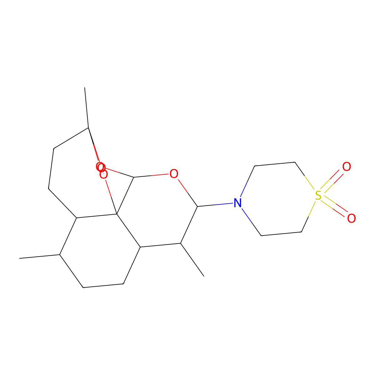 Artemisone molecular structure, CAS 255730-18-8