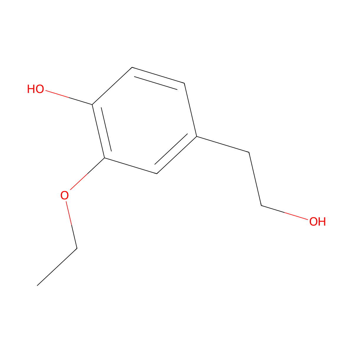 2-Ethoxy-4-(2-hydroxyethyl)phenol molecular structure, CAS 255734-50-0