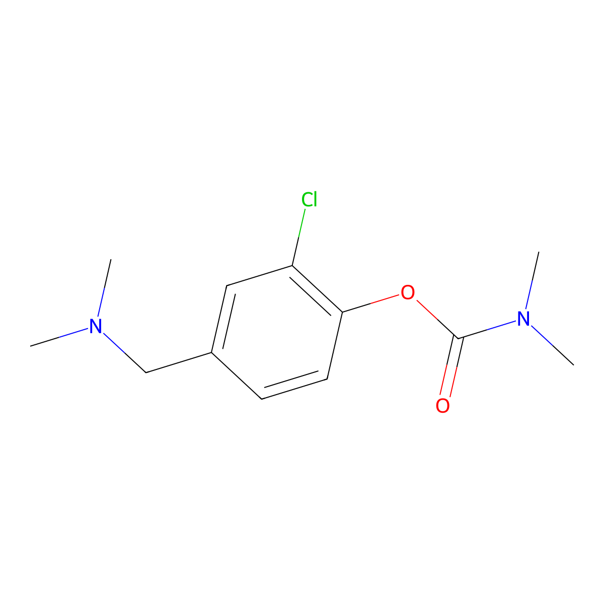 2-Chloro-4-[(dimethylamino)methyl]phenyl dimethylcarbamate molecular structure, CAS 255735-77-4