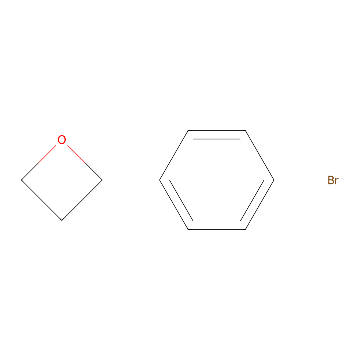 2-(4-Bromophenyl)oxetane molecular structure, CAS 25574-16-7