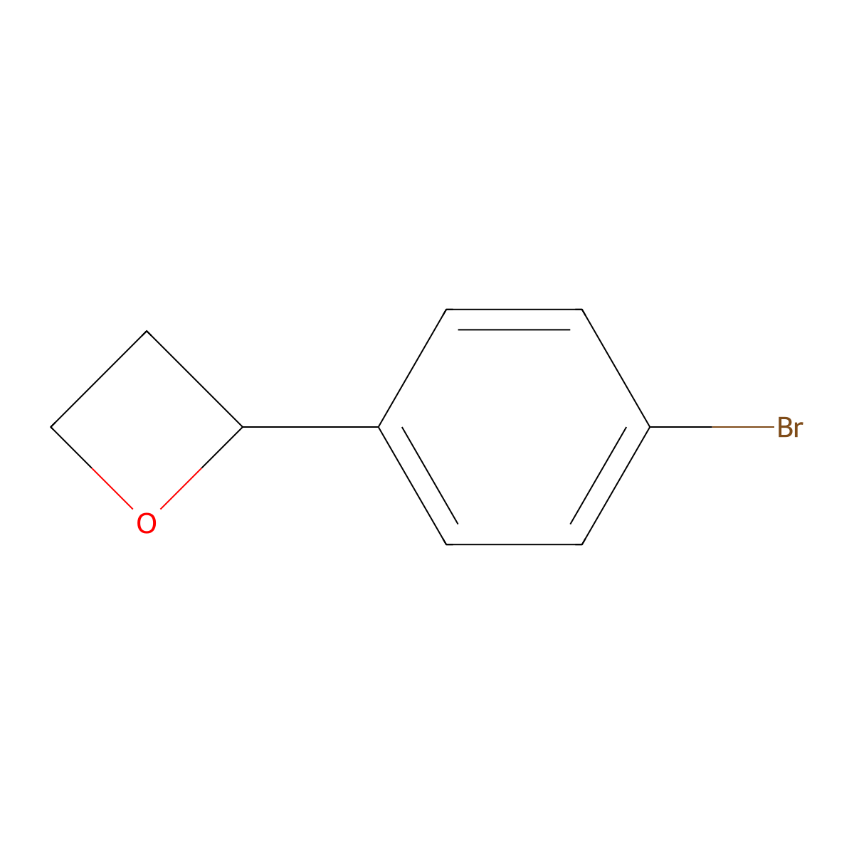 2-(4-Bromophenyl)oxetane molecular structure, CAS 25574-16-7