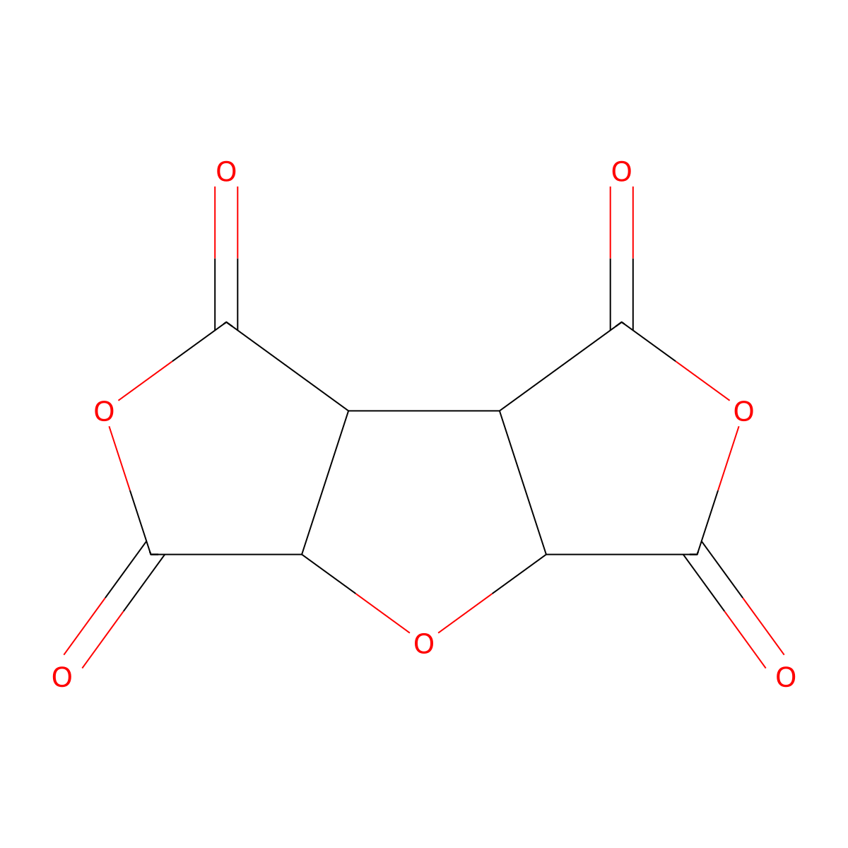 Difuro(3,4-b:3',4'-d)furan-1,3,5,7-tetrone, tetrahydro- molecular structure, CAS 25574-69-0