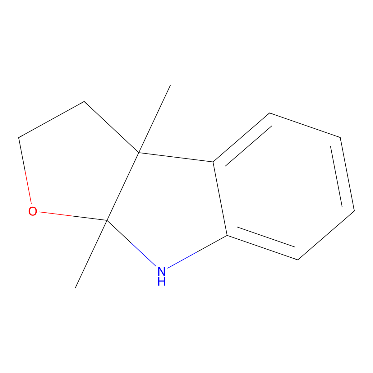 3a,8a-Dimethyl-3,3a,8,8a-tetrahydro-2h-furo-[2,3-b]indole molecular structure, CAS 25576-64-1
