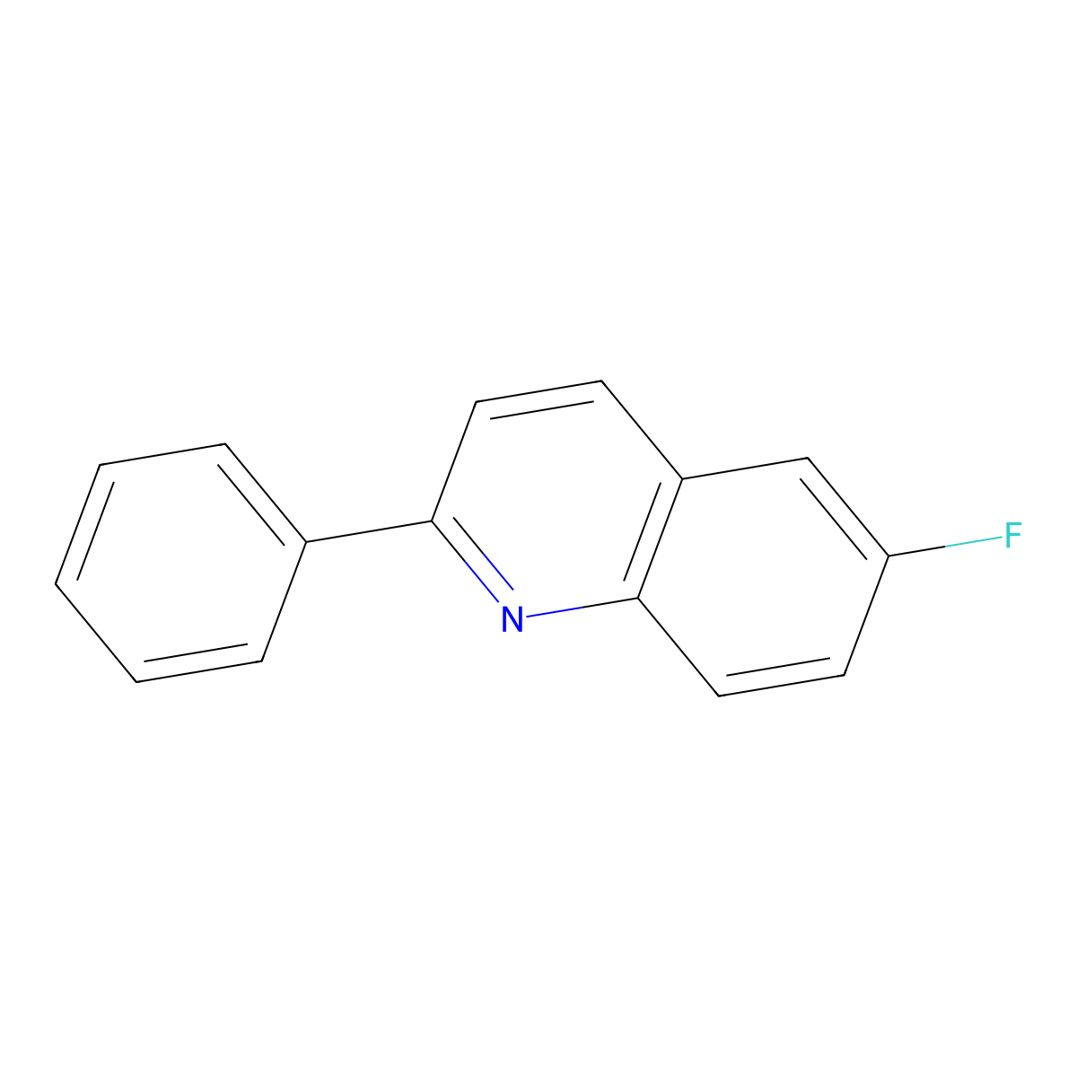 6-Fluoro-2-phenylquinoline molecular structure, CAS 2558-26-1