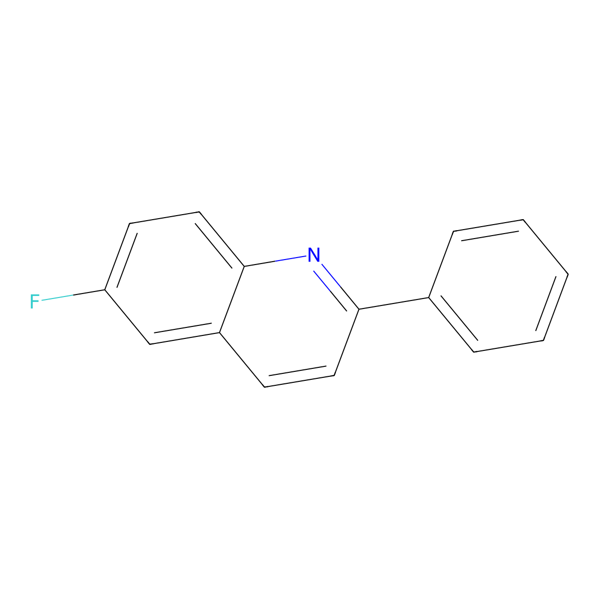 6-Fluoro-2-phenylquinoline molecular structure, CAS 2558-26-1