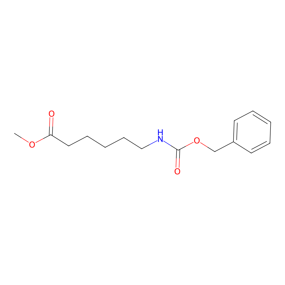 Methyl 6-(benzyloxycarbonylamino)hexanoate molecular structure, CAS 25580-87-4