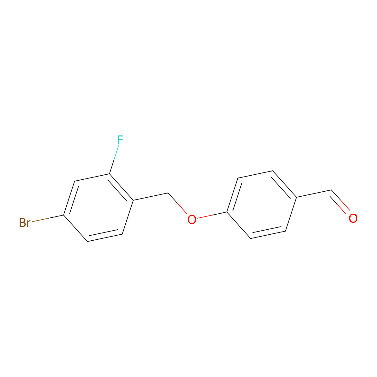 4-(4-Bromo-2-fluorobenzyloxy)benzaldehyde molecular structure, CAS 255832-77-0