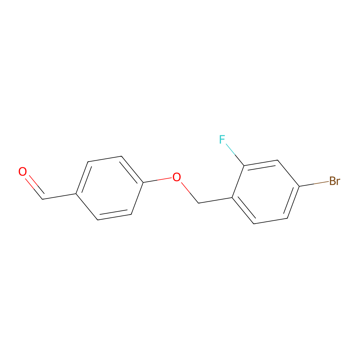 4-(4-Bromo-2-fluorobenzyloxy)benzaldehyde molecular structure, CAS 255832-77-0