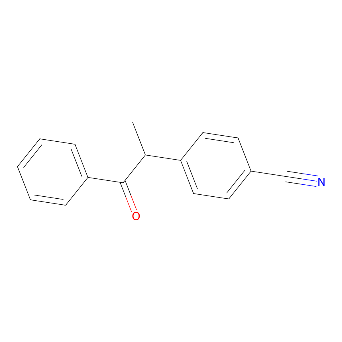 4-(1-Oxo-1-phenylpropan-2-yl)benzonitrile molecular structure, CAS 255836-43-2