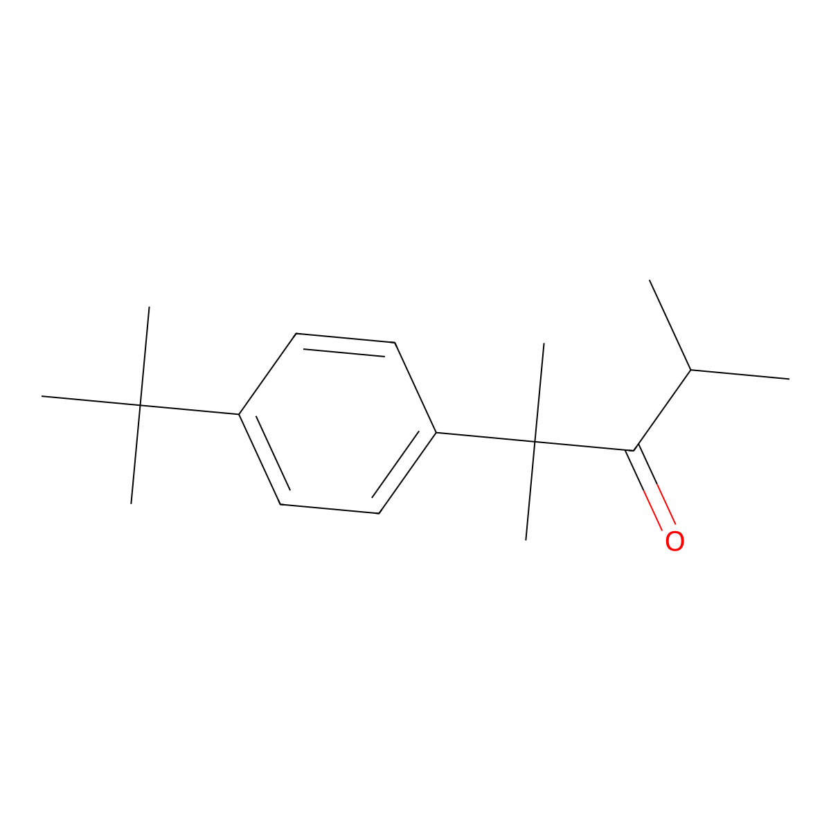 2-(4-Tert-butylphenyl)-2,4-dimethylpentan-3-one molecular structure, CAS 255836-56-7