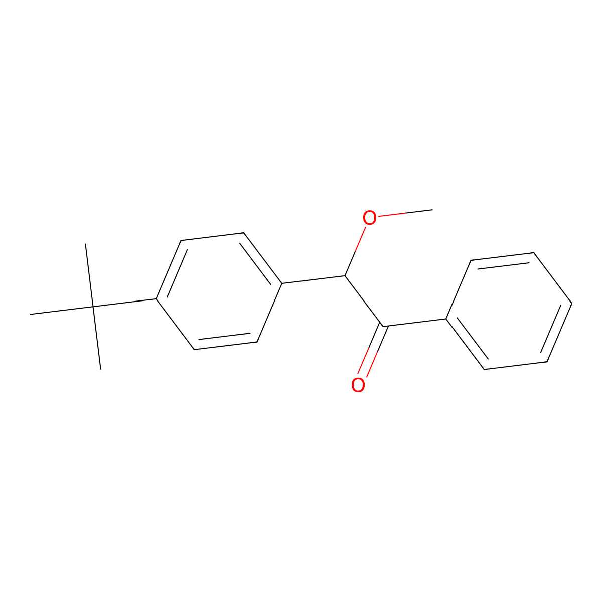 2-(4-Tert-butylphenyl)-2-methoxy-1-phenylethan-1-one molecular structure, CAS 255836-57-8