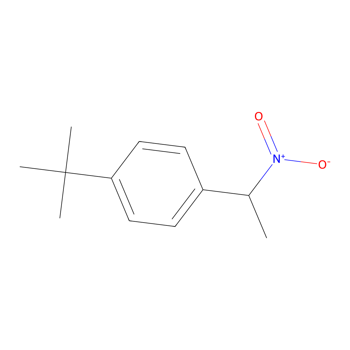 1-Tert-butyl-4-(1-nitroethyl)benzene molecular structure, CAS 255837-02-6