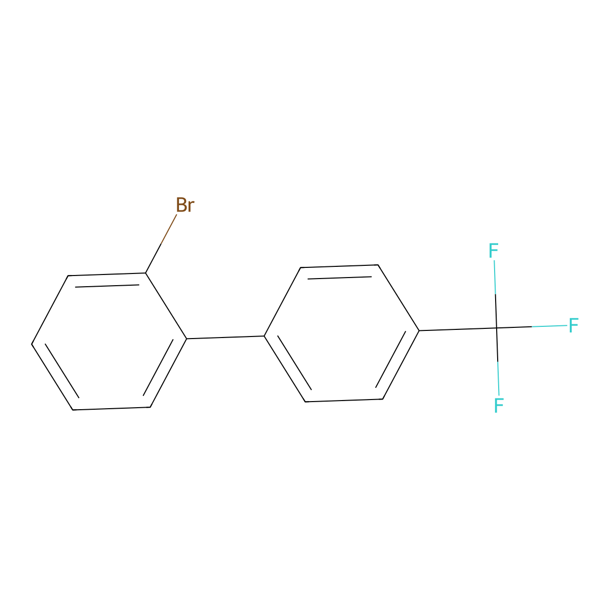 2-Bromo-4'-(trifluoromethyl)-1,1'-biphenyl molecular structure, CAS 255837-15-1