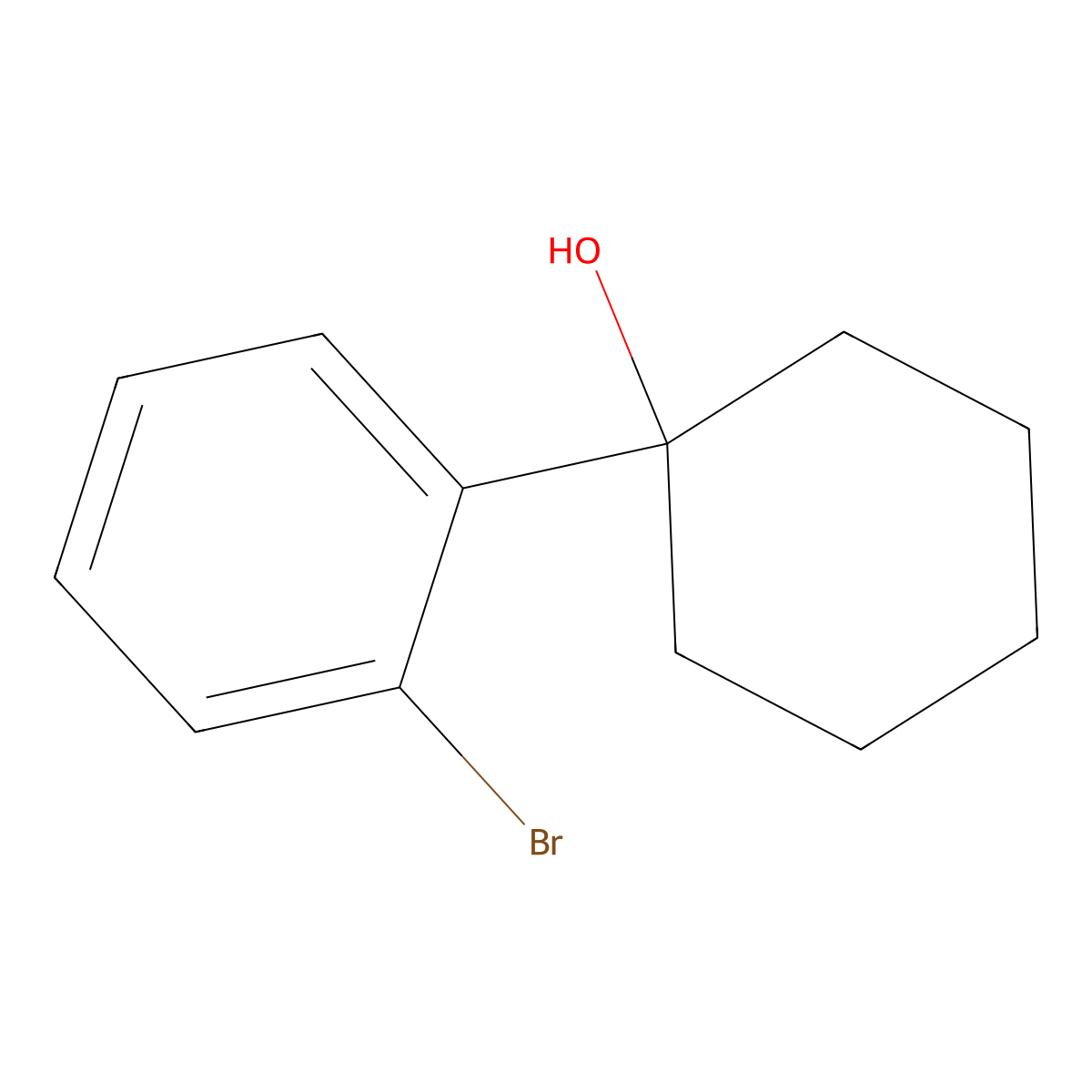 1-(2-Bromophenyl)cyclohexan-1-ol molecular structure, CAS 255837-16-2