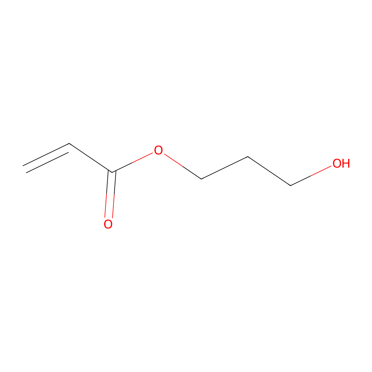2-Propenoic acid, 3-hydroxypropyl ester molecular structure, CAS 25584-83-2