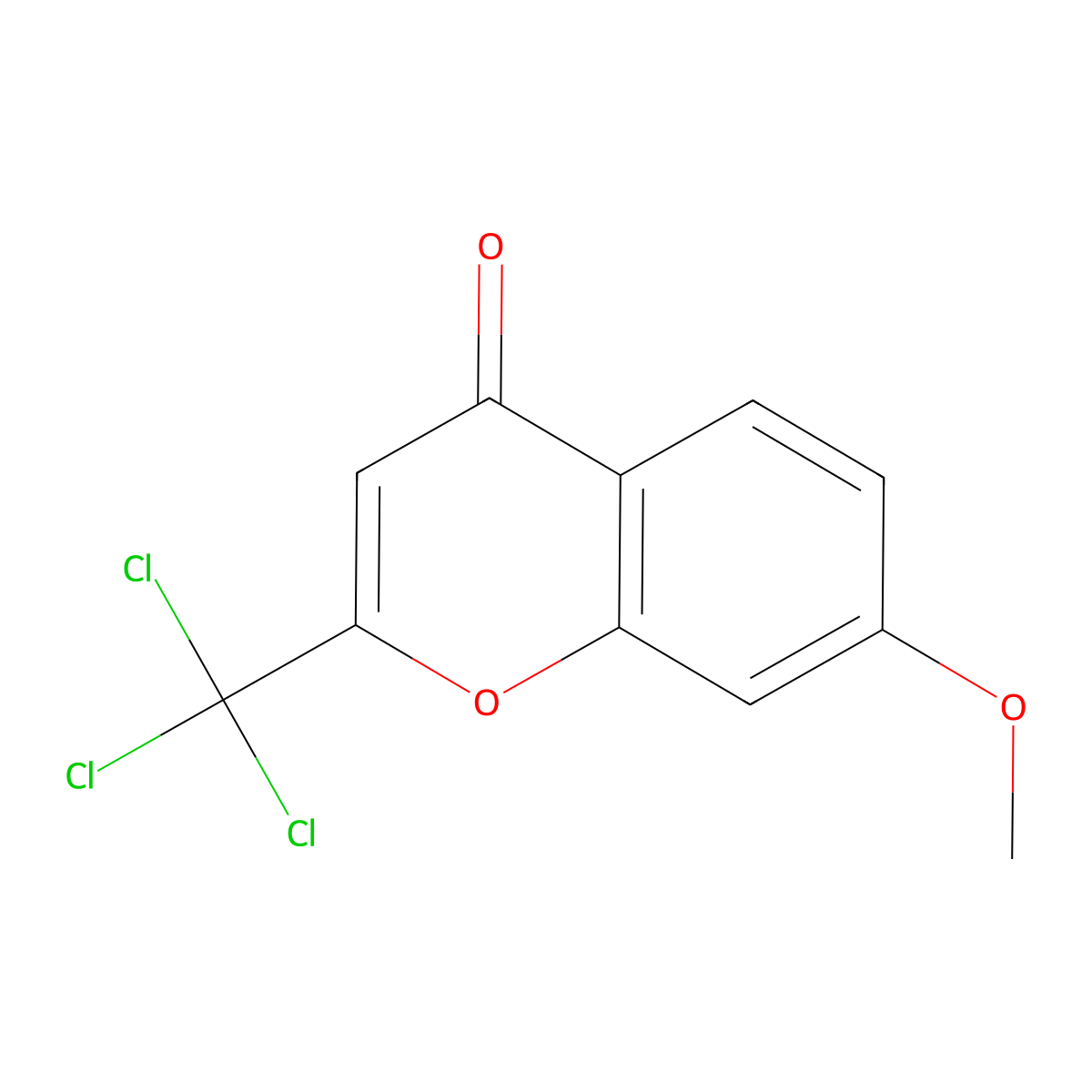 7-methoxy-2-(trichloromethyl)-4H-chromen-4-one molecular structure, CAS 255843-62-0