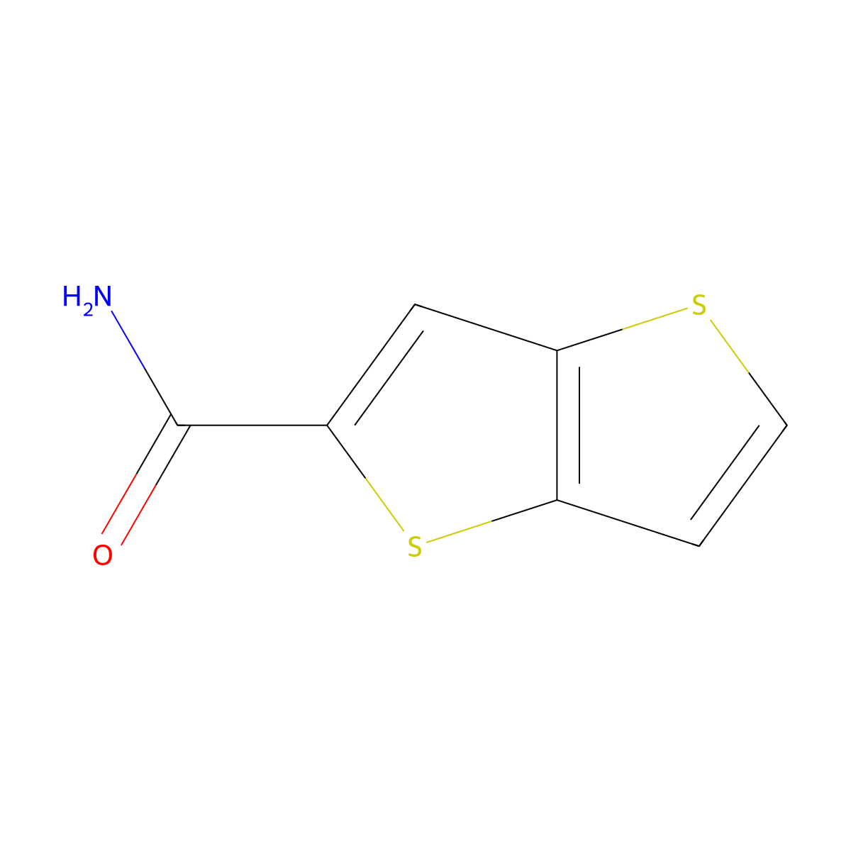 Thieno[3,2-b]thiophene-2-carboxamide molecular structure, CAS 255876-90-5