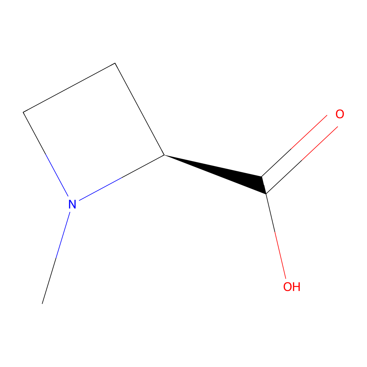 (S)-1-Methylazetidine-2-carboxylic acid molecular structure, CAS 255882-95-2