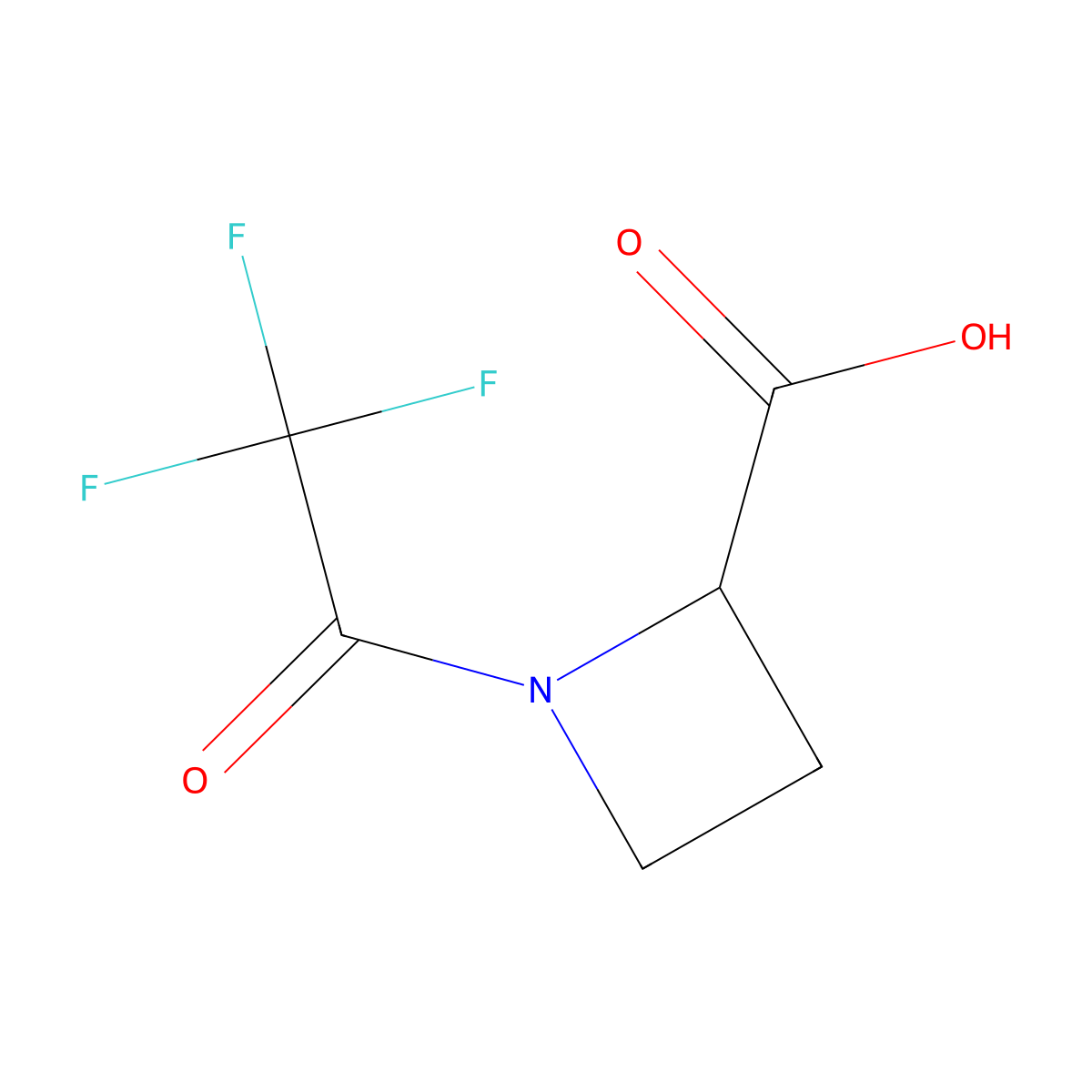 (2R)-1-(Trifluoroacetyl)azetidine-2-carboxylic acid molecular structure, CAS 255883-13-7